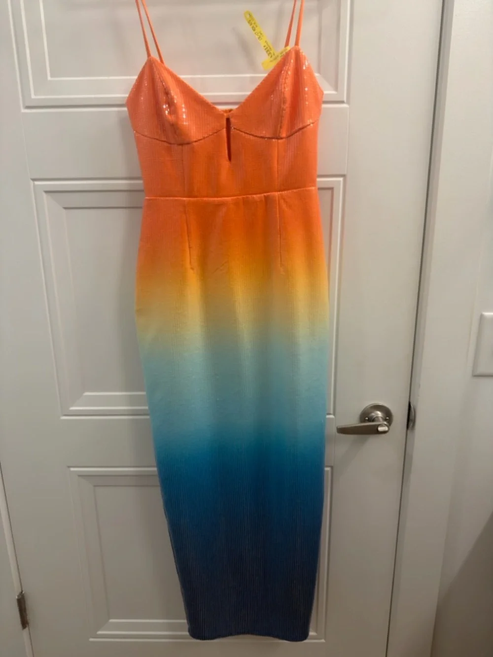 Revolve *SOLD OUT* Strapless Ombre Orange to Blue Maxi Dress - Picture 4 of 7